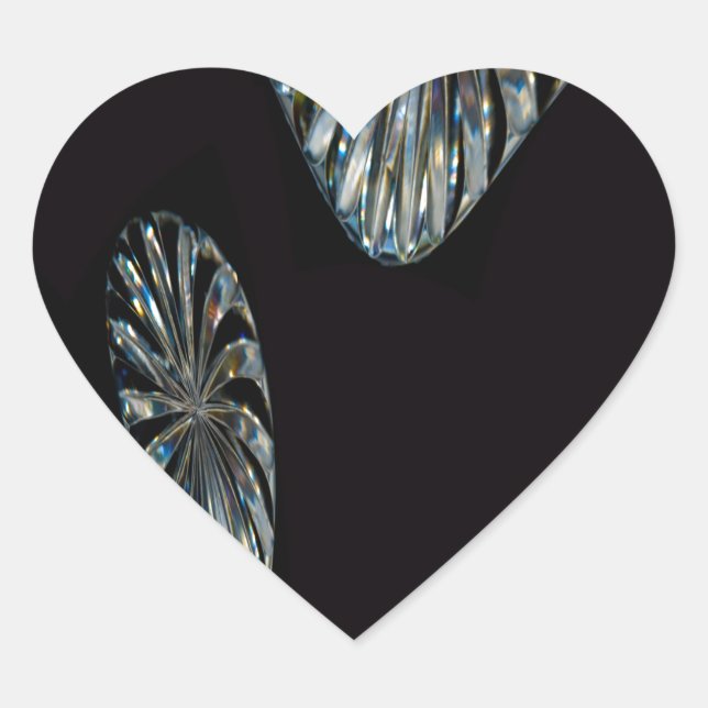 Irish Design -The Crystal Collection Heart Sticker (Front)