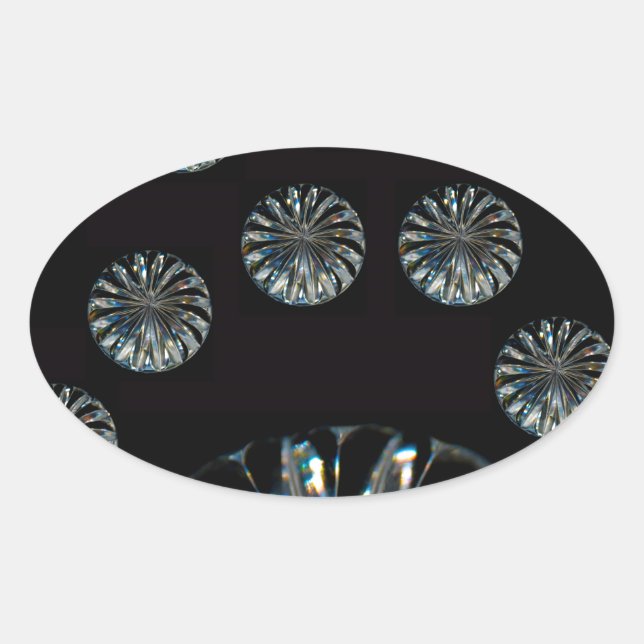 Irish Design-The Crystal Collection Oval Sticker (Front)