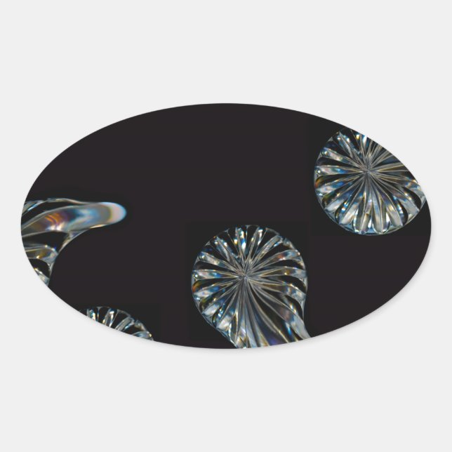 Irish Design-The Crystal Collection Oval Sticker (Front)