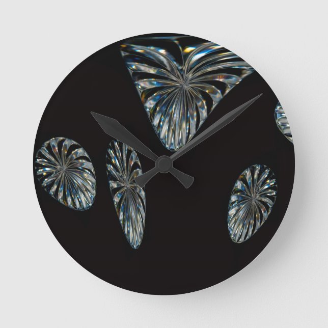 Irish Design -The Crystal Collection Round Clock (Front)