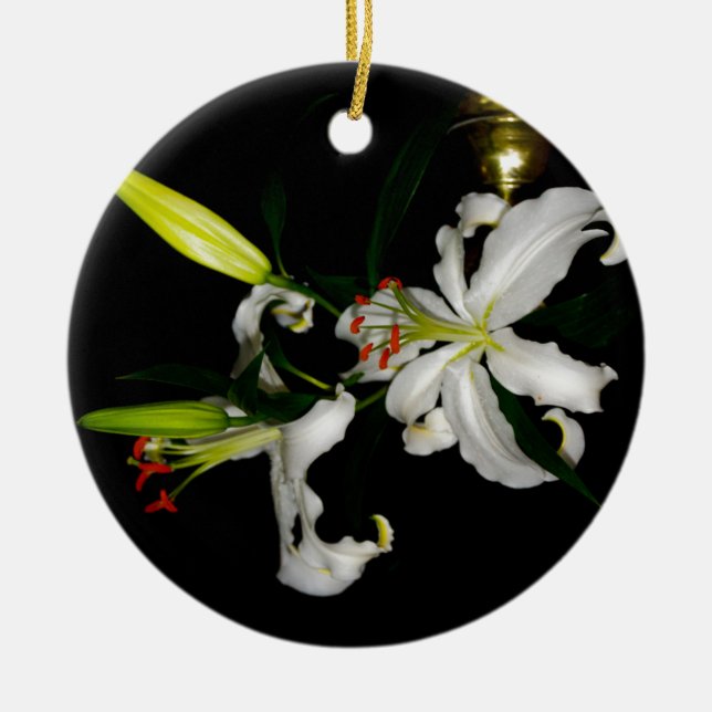 Irish Design-The Flower Collection Ceramic Tree Decoration (Front)