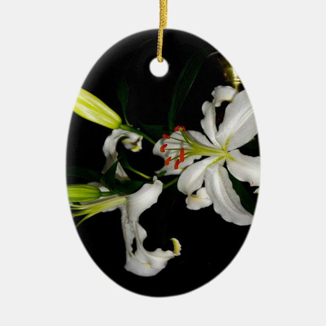 Irish Design-The Flower Collection Ceramic Tree Decoration (Front)