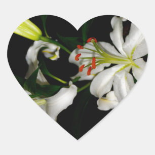 Irish Design-The Flower Collection Heart Sticker