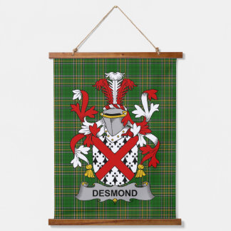 Irish Desmond Coat of Arms Family Crest Hanging Tapestry