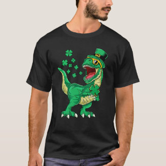Irish Dinosaur rex Happy St Patrick's Day Toddlers T-Shirt