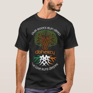 Irish DOHERTY Family Name Our Love Runs Deeper T-Shirt