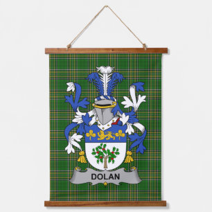 Irish Dolan or O_Dolan Coat of Arms Family Crest Hanging Tapestry
