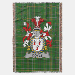  Irish Doyle or O_Doyle Coat of Arms Family Crest  Throw Blanket