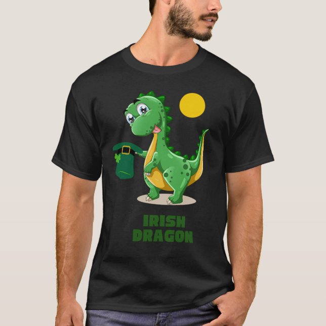 Irish Dragon st patrick's day T-Shirt (Front)
