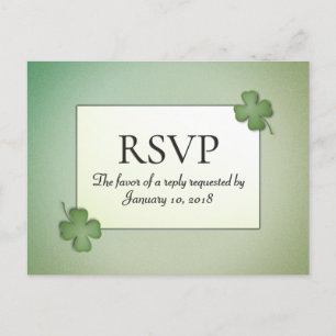 Irish Dreams RSVP with Entree Choices Invitation Postcard