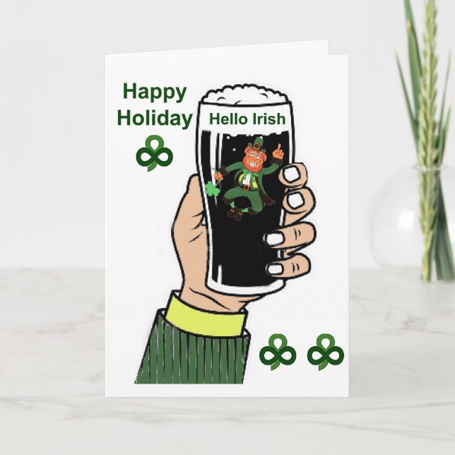 Irish Drink image for greeting-card Card (Front)