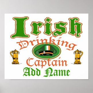 Irish Drinking Cptn Poster