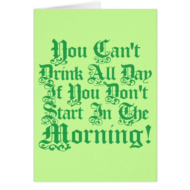 Irish Drinking Humour (Front)