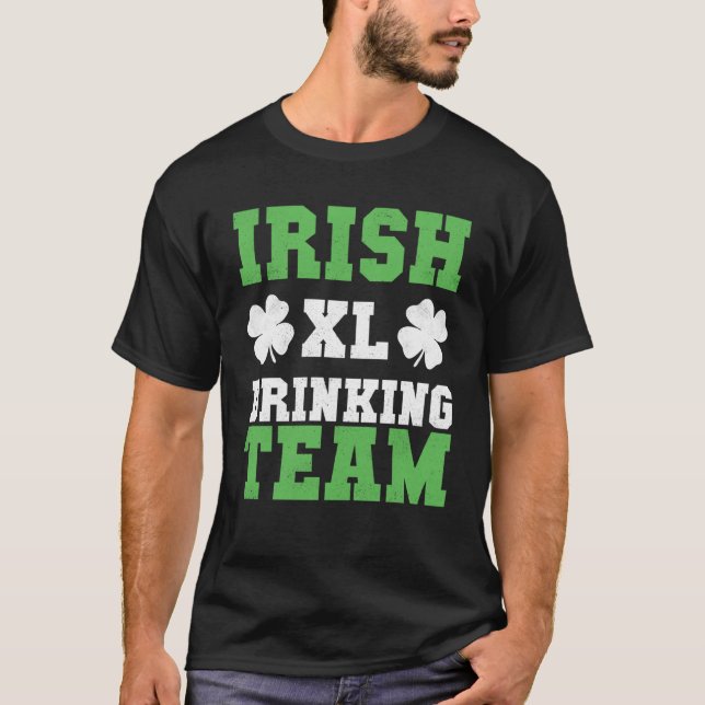 Irish Drinking Team Baseball St Patricks Day T-Shirt (Front)