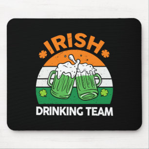 Irish Drinking Team Drinking St Patricks Day Beer Mouse Mat