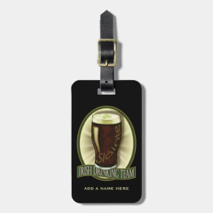Irish Drinking Team Personalised Luggage Tag