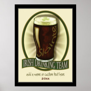 Irish Drinking Team Personalised Poster