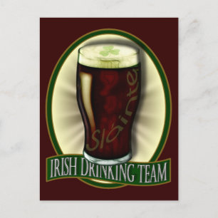 Irish Drinking Team Postcard