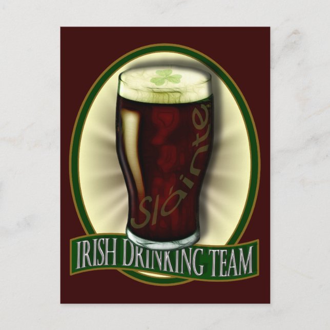 Irish Drinking Team Postcard (Front)