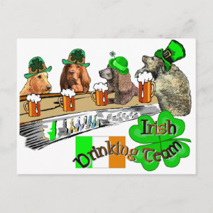 Irish Drinking Team Postcard