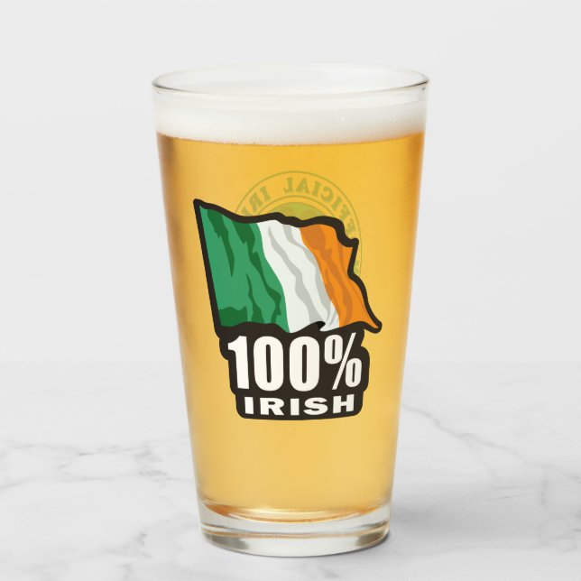 Irish Drinking Team - Proud to be Irish Glass (Back Filled)