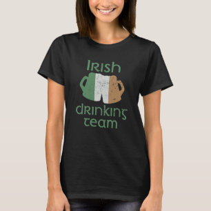 Irish Drinking Team St Patrick's Day Ireland Flag  T-Shirt
