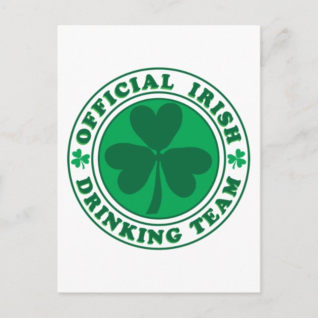 Irish Drinking Team/St. Patrick's Day Postcard (Front)