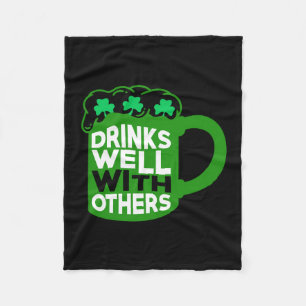Irish Drinks Well With Others Fleece Blanket