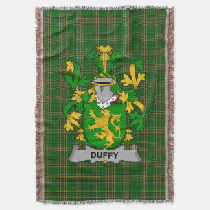 Irish Duffy or O_Duffy Coat of Arms Family Crest Throw Blanket