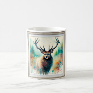 Irish Elk Majesty 031124AREF124 - Watercolor Coffee Mug