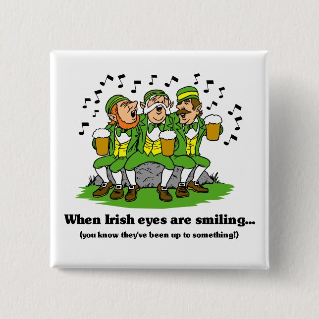 Irish eyes are smiling button (Front)