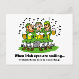 Irish eyes are smiling postcard