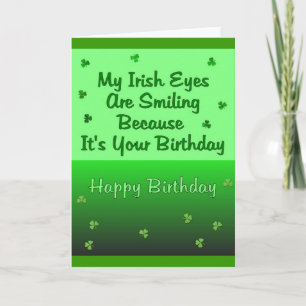 Irish Eyes Birthday Card