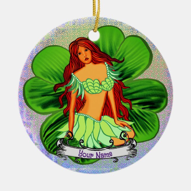 Irish Fairy Ceramic Tree Decoration (Front)