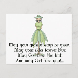 Irish Fairy Girl 1 - Irish Quote Postcard