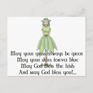 Irish Fairy Girl 1 - Irish Quote Postcard