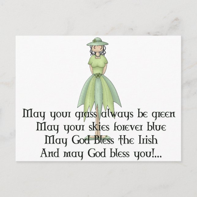 Irish Fairy Girl 1 - Irish Quote Postcard (Front)