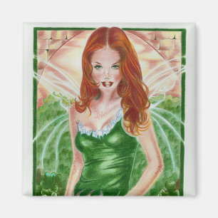 Irish Fairy Shamrock Magnet
