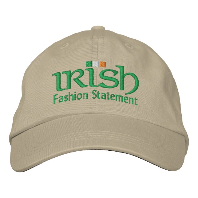 Irish Fashion Statement Embroidered Hat (Front)