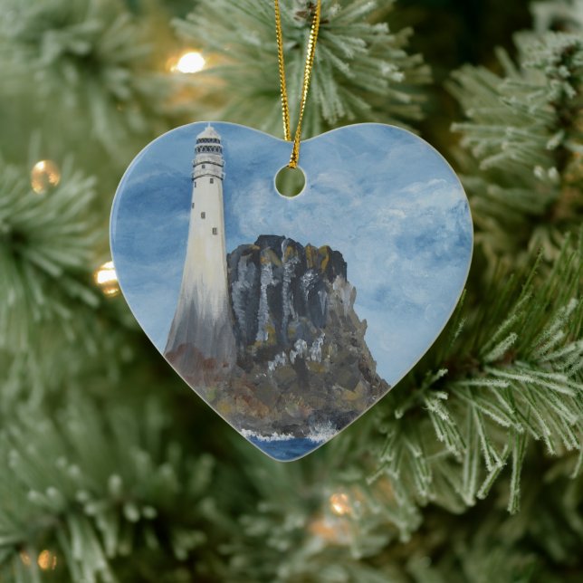 Irish Fastnet Lighthouse, County Cork, Ireland  Tr Ceramic Tree Decoration (Tree)