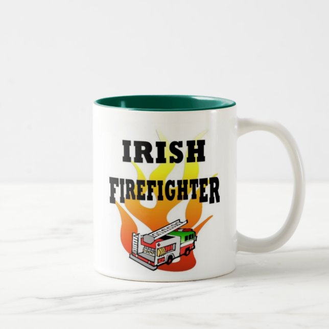 Irish Fire Fighter Two-Tone Coffee Mug (Right)