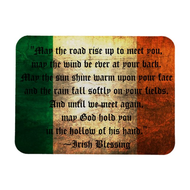 Irish Flag and Blessing Magnet (Horizontal)