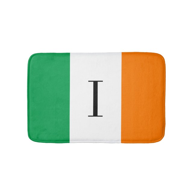 Irish flag bath mat | Ireland bathroom rug (Front)