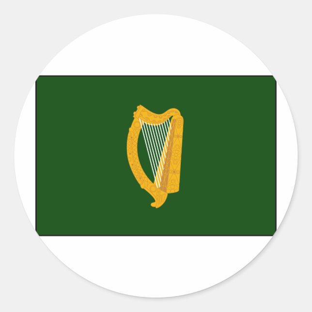 Irish Flag Classic Round Sticker (Front)