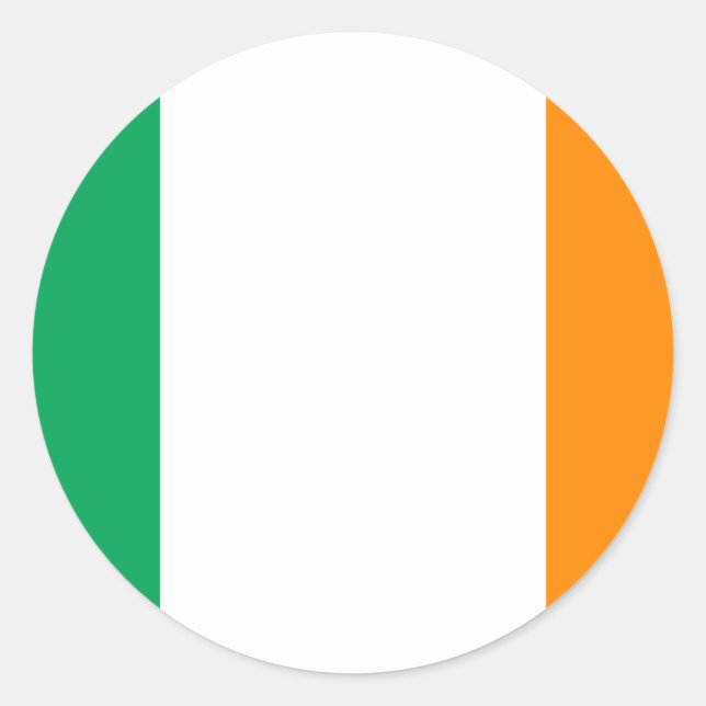 irish flag classic round sticker (Front)