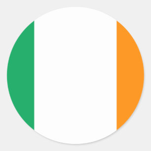 irish flag classic round sticker