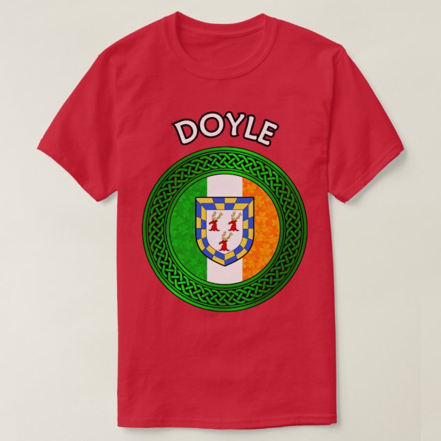 Irish Flag Clover Celtic Knot Doyle 1 T-Shirt (Design Front)