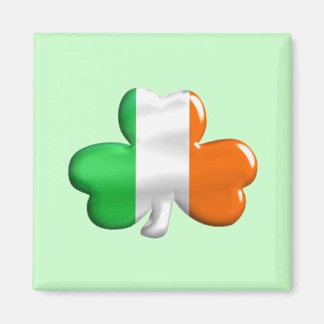 Irish Flag Clover Magnet (Front)