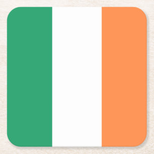 Irish Flag coastercnt Square Paper Coaster