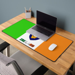 Irish flag-coat of arms desk mat